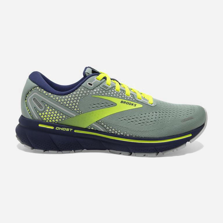 Brooks Ghost 14 Israel - Women's Cushioned Road Running Shoes - Blue Surf/Cobalt/Nightlife/Green Yel